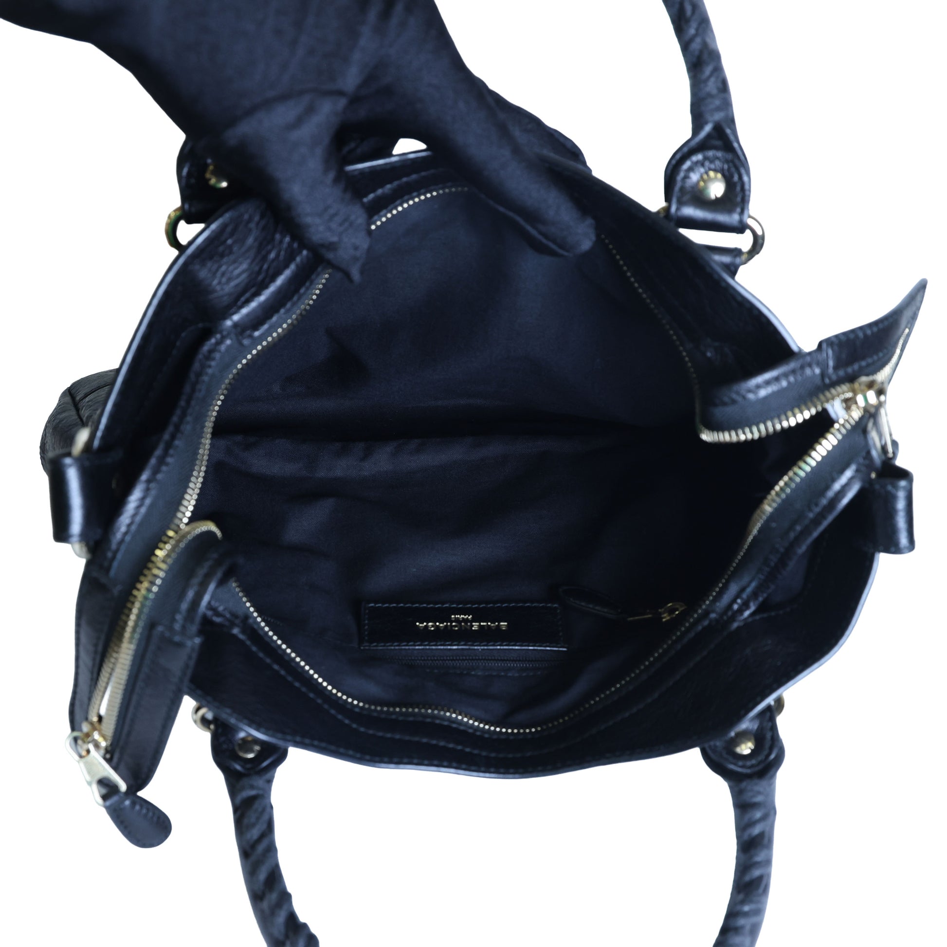 Preloved BALENCIAGA The Town Leather 2 Way Handbag Black  | Luxe Again Maison