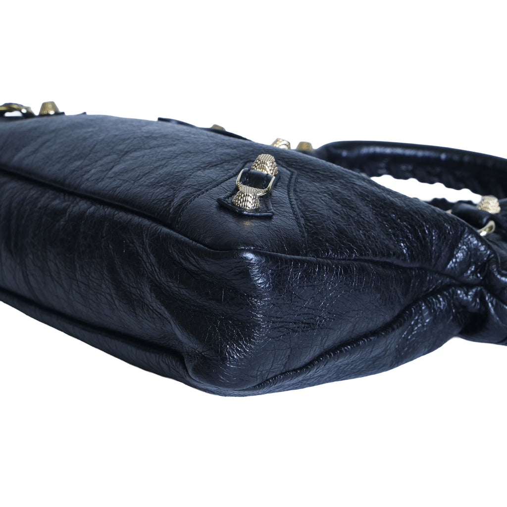 Preloved BALENCIAGA The Town Leather 2 Way Handbag Black  | Luxe Again Maison