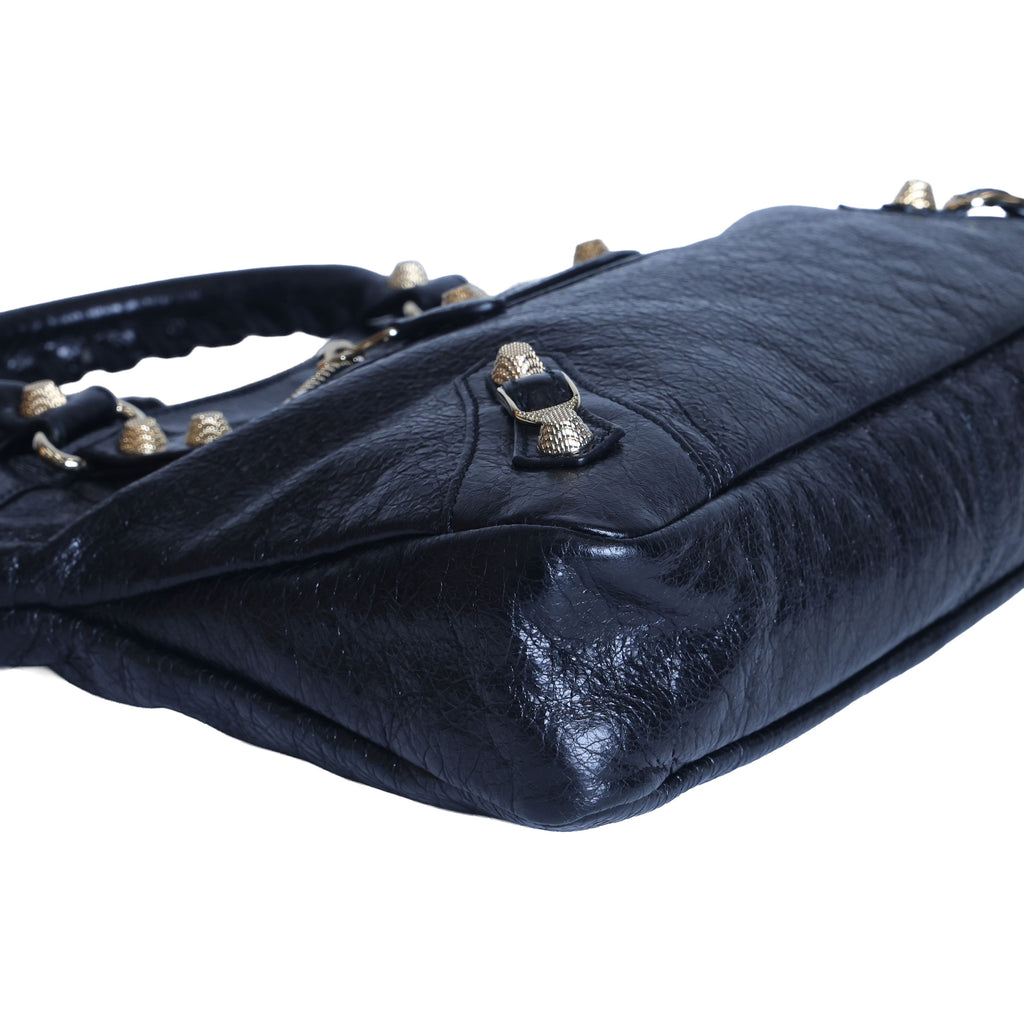Preloved BALENCIAGA The Town Leather 2 Way Handbag Black  | Luxe Again Maison
