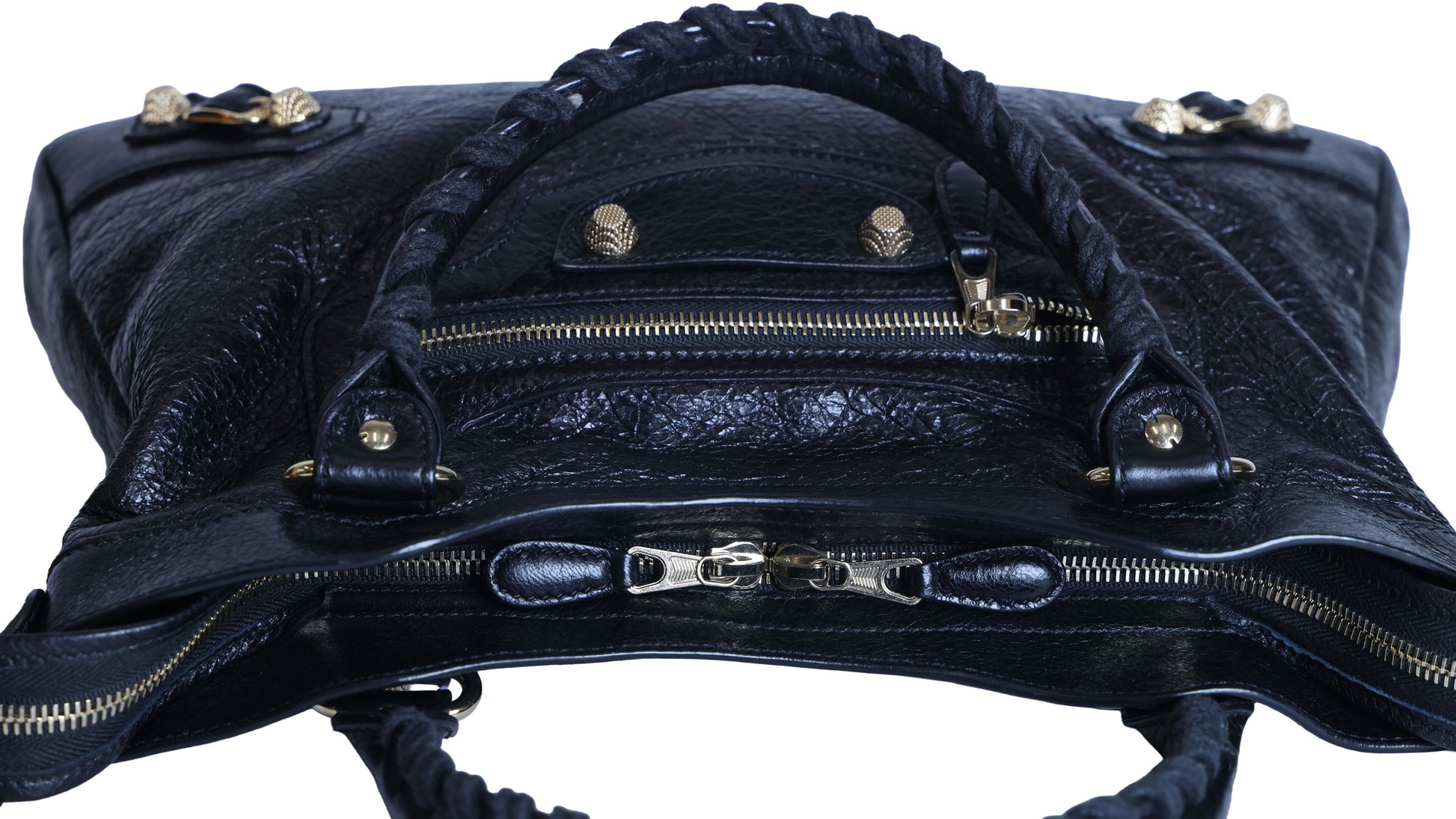 Preloved BALENCIAGA The Town Leather 2 Way Handbag Black  | Luxe Again Maison