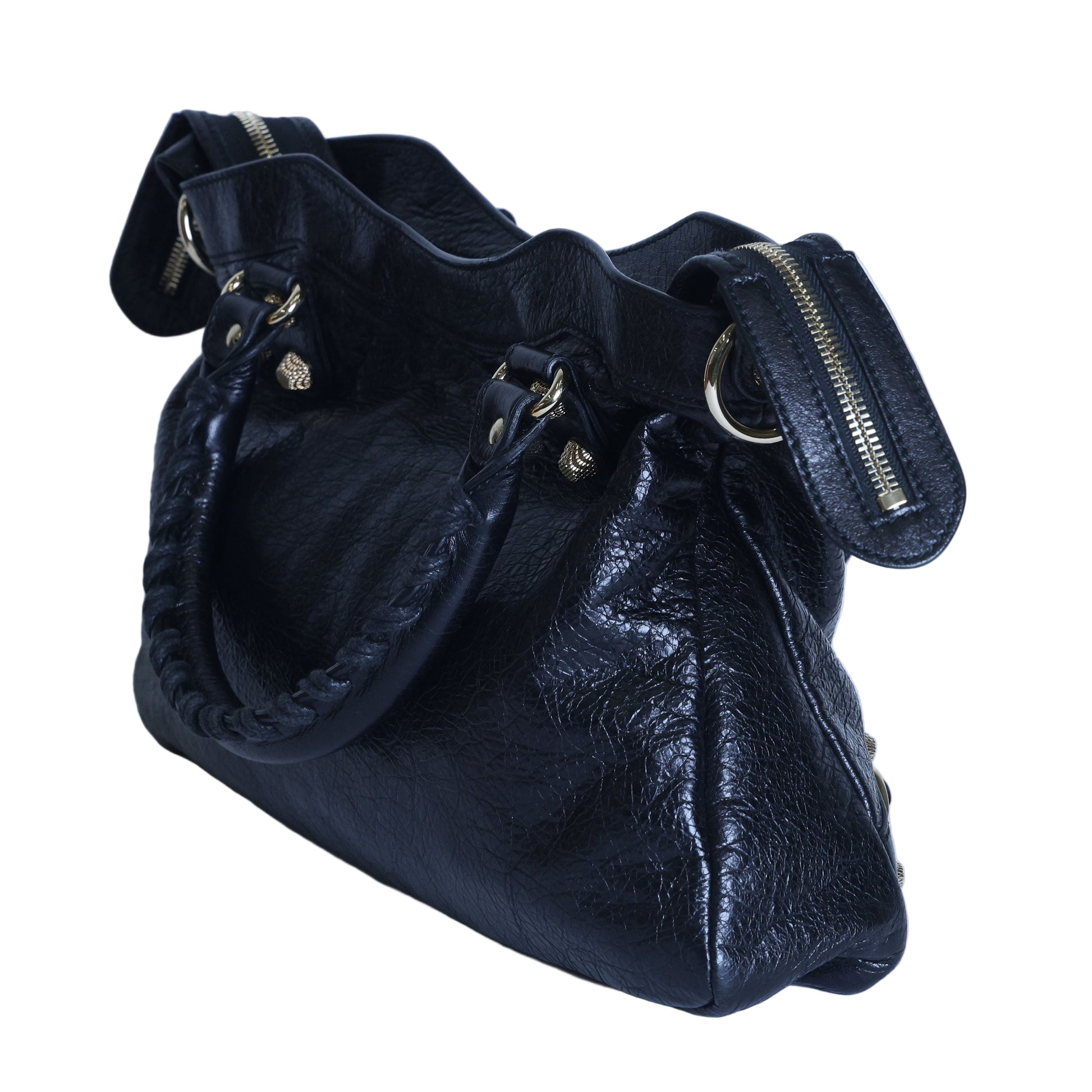 Preloved BALENCIAGA The Town Leather 2 Way Handbag Black  | Luxe Again Maison