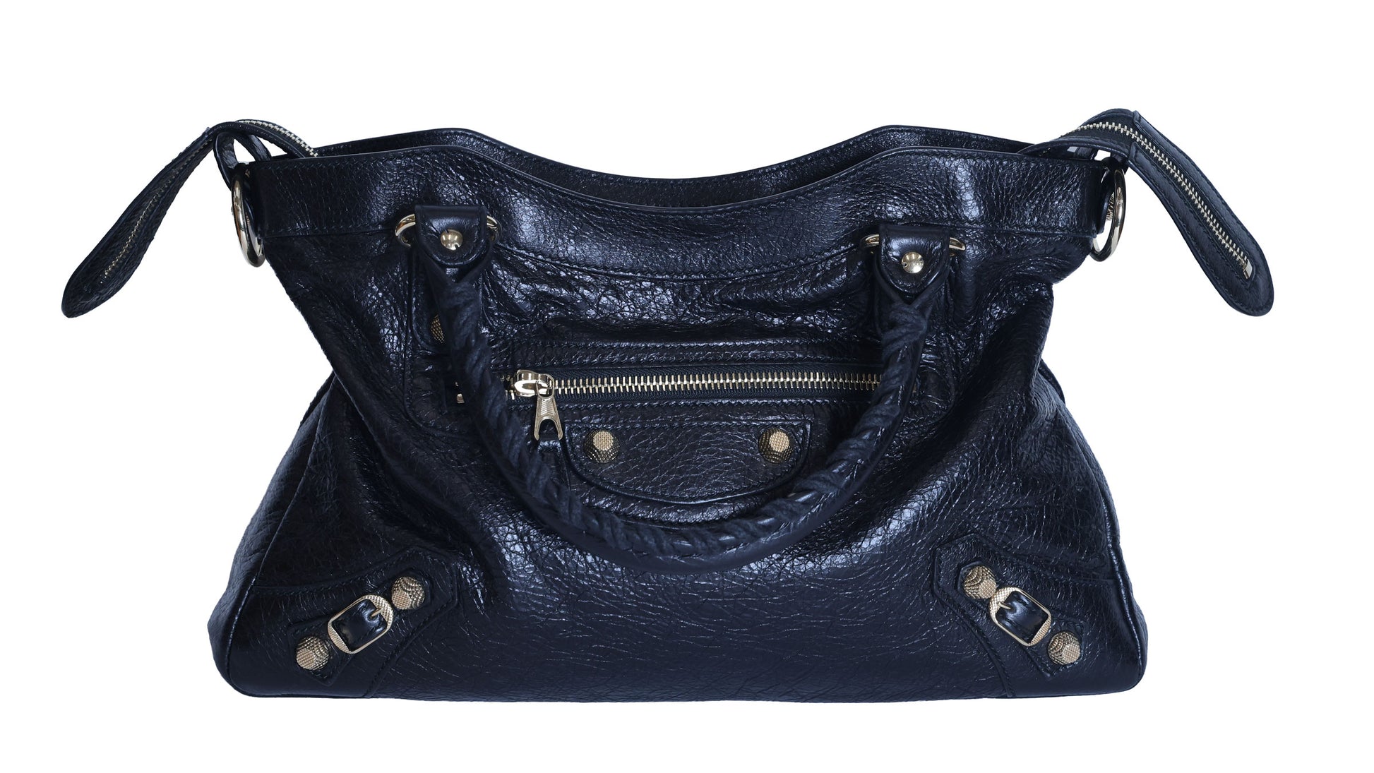 Preloved BALENCIAGA The Town Leather 2 Way Handbag Black  | Luxe Again Maison