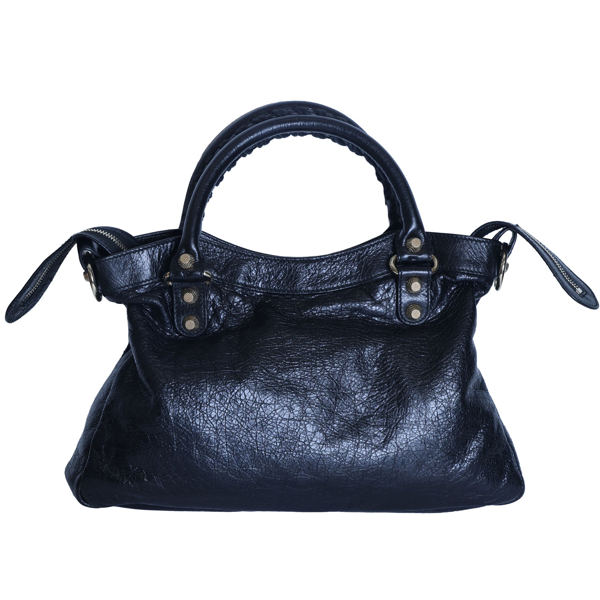 Preloved BALENCIAGA The Town Leather 2 Way Handbag Black  | Luxe Again Maison