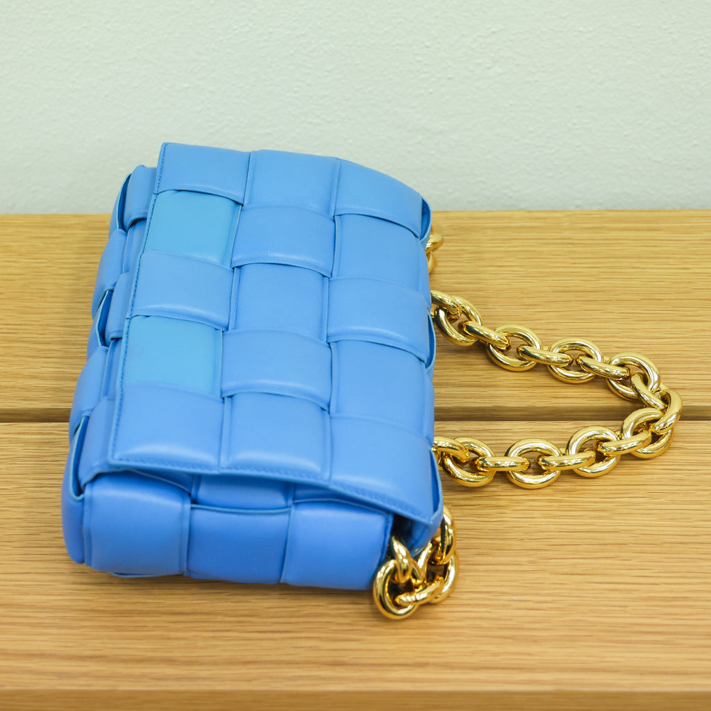 Second hand BOTTEGA VENETA Chain Cassette Maxi Intrecciato Lambskin Shoulder Bag | Luxe Again Maison
