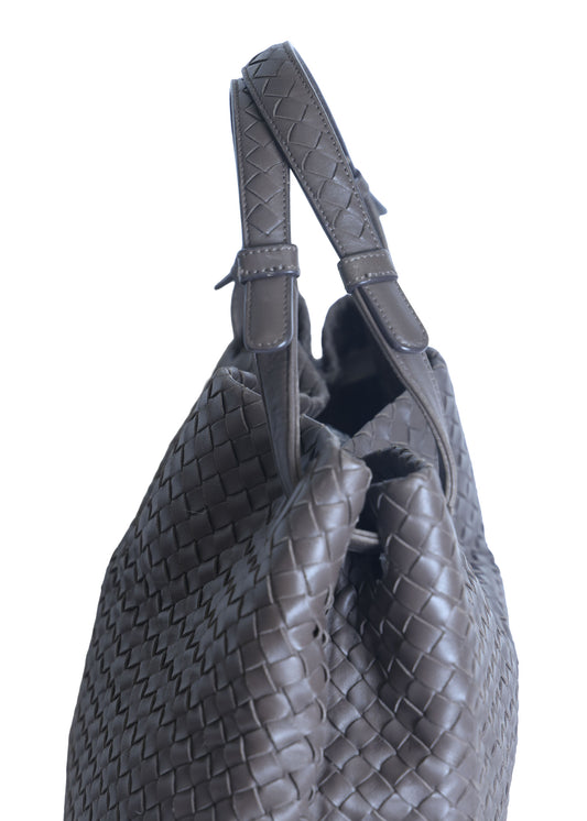 Preloved BOTTEGA VENETA Garda Intrecciato Nappa Leather Tote Brown  | Luxe Again Maison