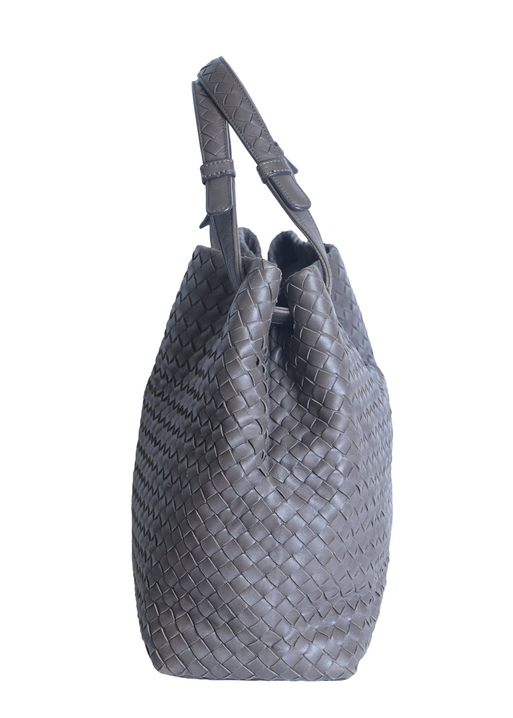 Preloved BOTTEGA VENETA Garda Intrecciato Nappa Leather Tote Brown  | Luxe Again Maison