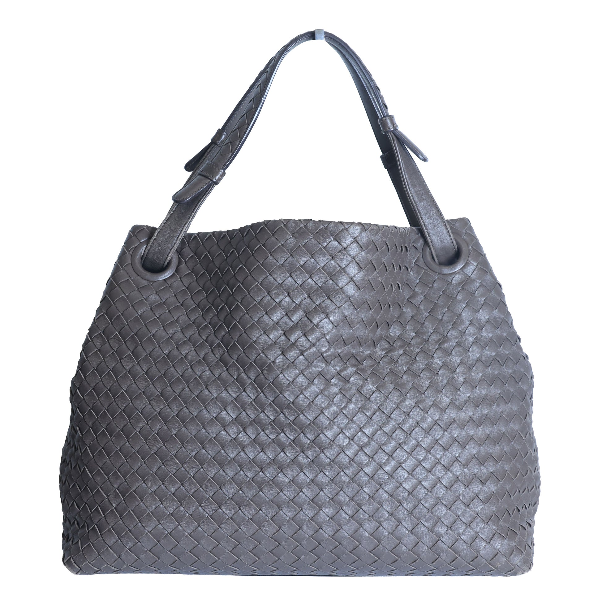 Preloved BOTTEGA VENETA Garda Intrecciato Nappa Leather Tote Brown  | Luxe Again Maison