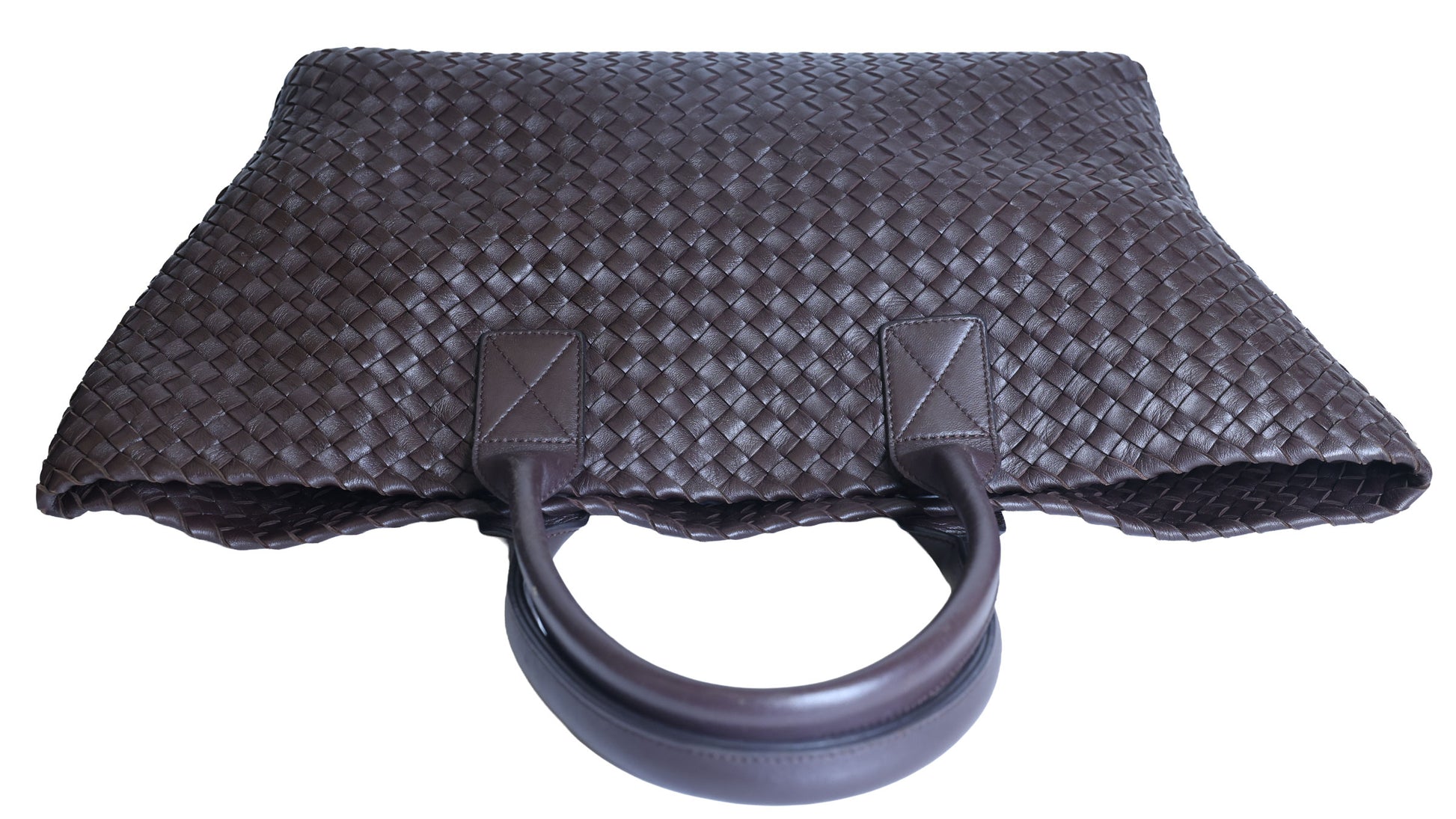 Preloved BOTTEGA VENETA Intrecciato Leather Cabat MM Tote Brown | Luxe Again Maison