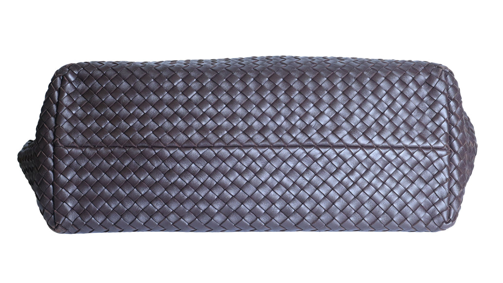 Preloved BOTTEGA VENETA Intrecciato Leather Cabat MM Tote Brown | Luxe Again Maison