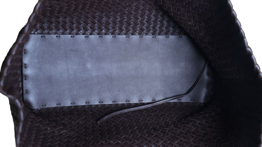 Preloved BOTTEGA VENETA Intrecciato Leather Cabat MM Tote Brown | Luxe Again Maison