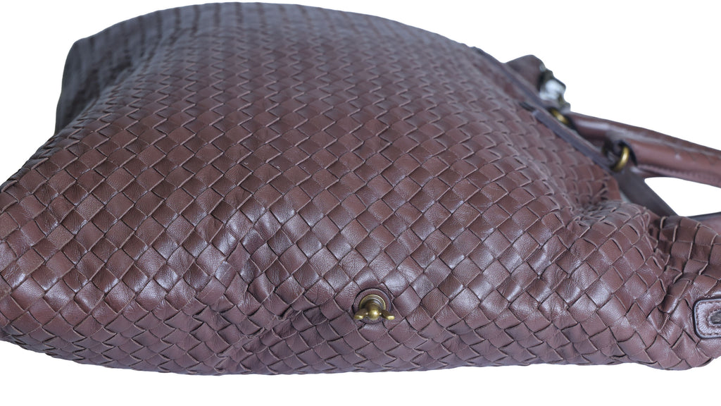 Preloved BOTTEGA VENETA Intrecciato Leather 2 Way Tote Bag Brown | Luxe Again Maison