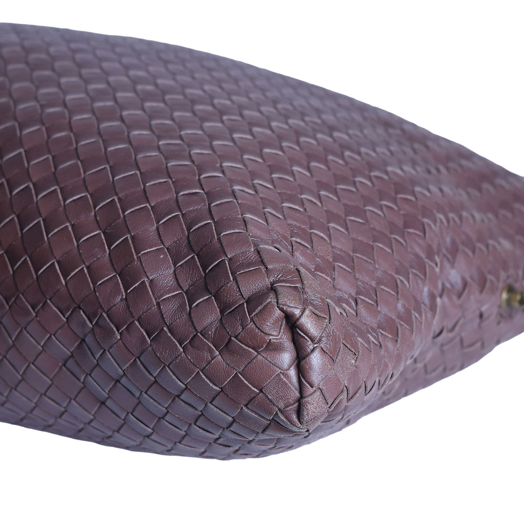 Preloved BOTTEGA VENETA Intrecciato Leather 2 Way Tote Bag Brown | Luxe Again Maison