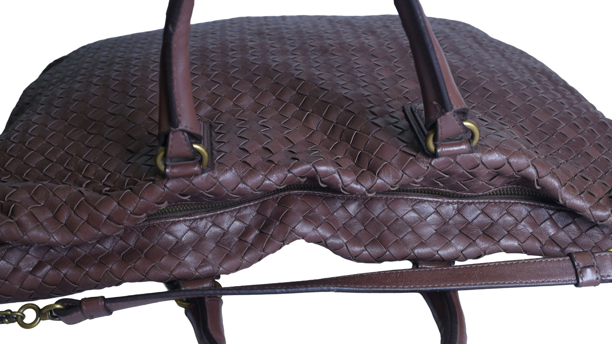 Preloved BOTTEGA VENETA Intrecciato Leather 2 Way Tote Bag Brown | Luxe Again Maison