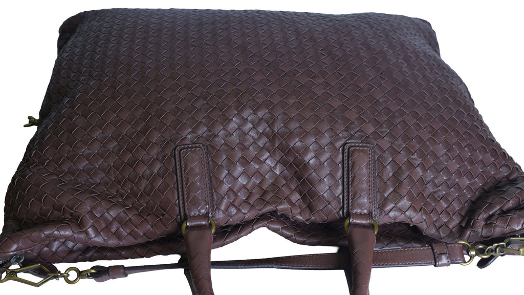 Preloved BOTTEGA VENETA Intrecciato Leather 2 Way Tote Bag Brown | Luxe Again Maison