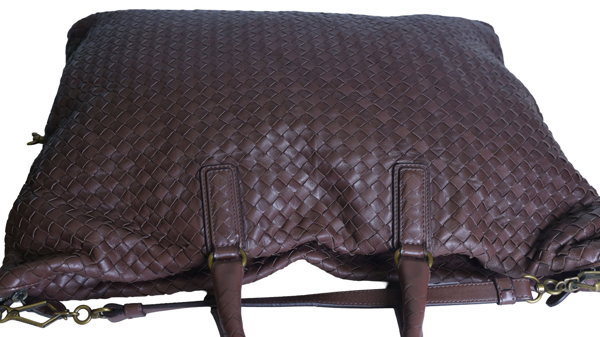 Preloved BOTTEGA VENETA Intrecciato Leather 2 Way Tote Bag Brown | Luxe Again Maison