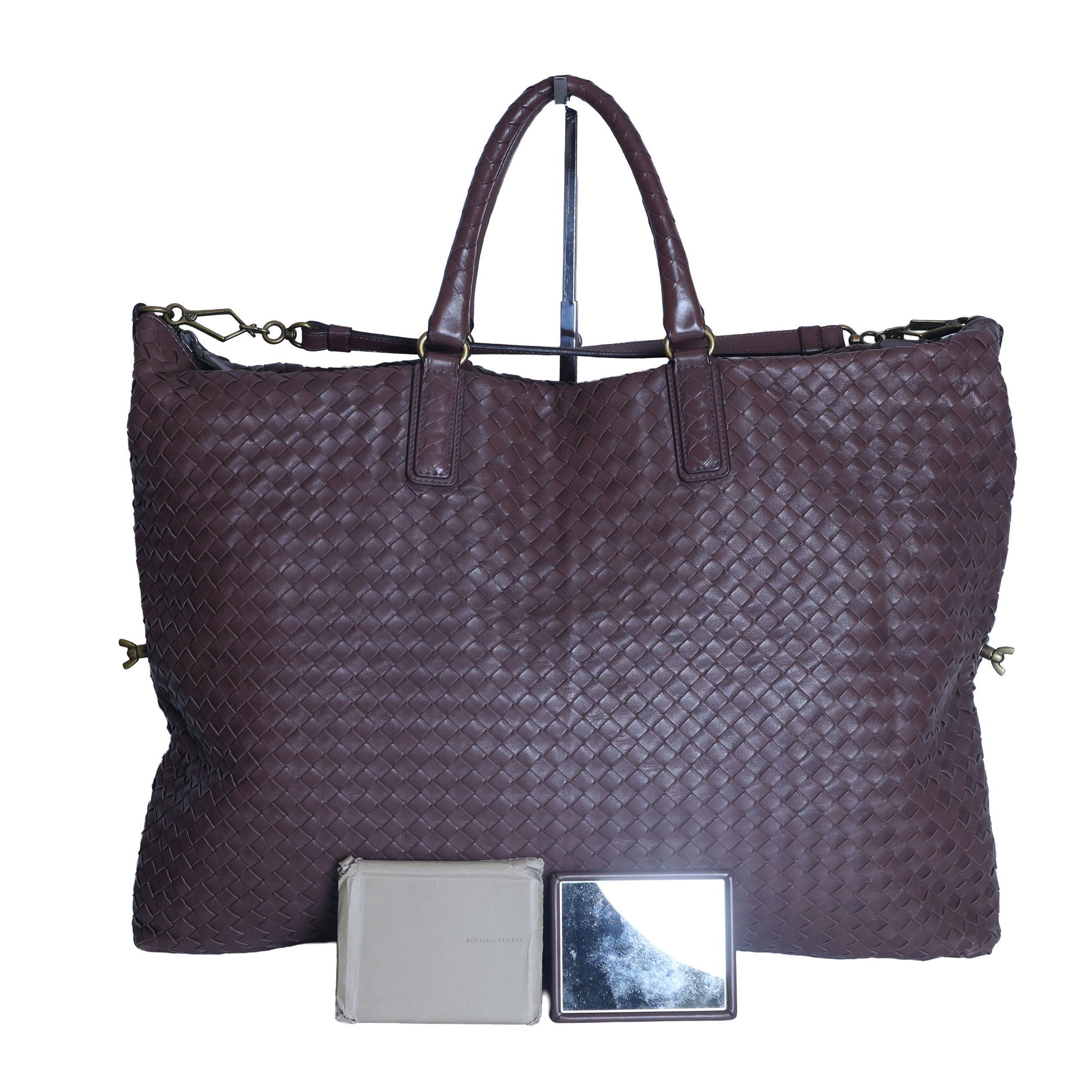 Preloved BOTTEGA VENETA Intrecciato Leather 2 Way Tote Bag Brown | Luxe Again Maison