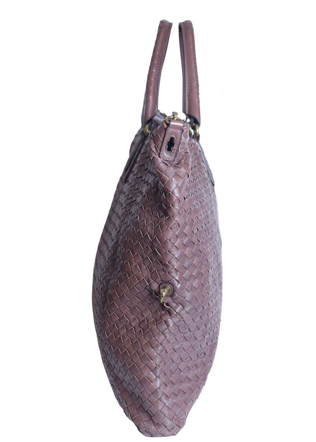 Preloved BOTTEGA VENETA Intrecciato Leather 2 Way Tote Bag Brown | Luxe Again Maison