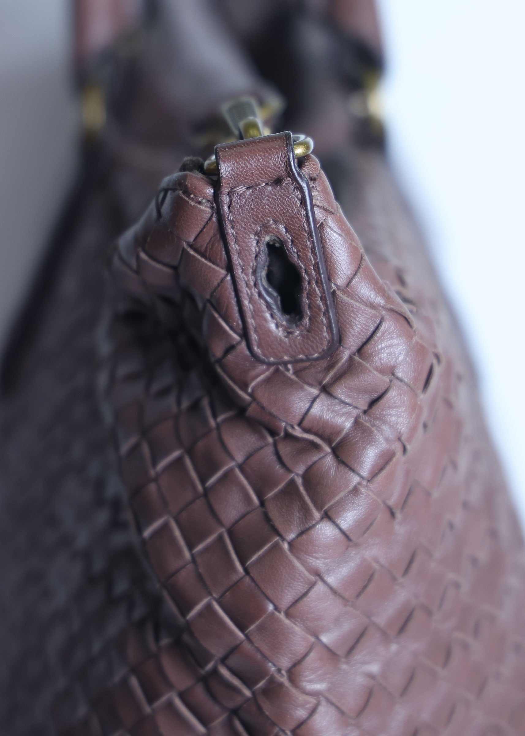 Preloved BOTTEGA VENETA Intrecciato Leather 2 Way Tote Bag Brown | Luxe Again Maison