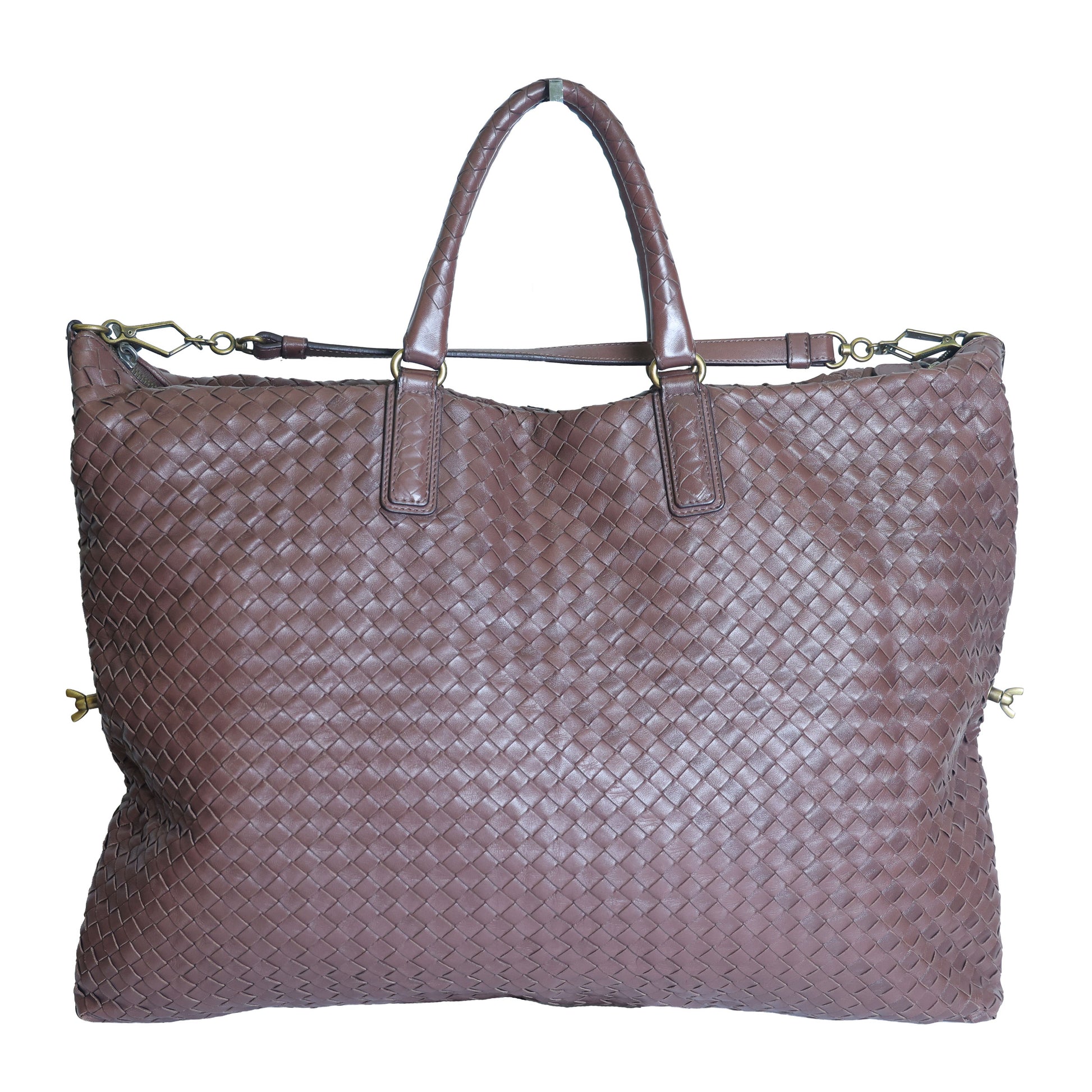 Preloved BOTTEGA VENETA Intrecciato Leather 2 Way Tote Bag Brown | Luxe Again Maison