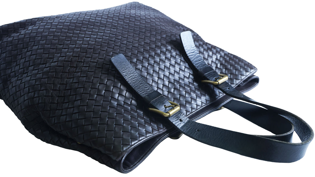 Preloved BOTTEGA VENETA Intrecciato Leather Business Tote Bag Brown | Luxe Again Maison 