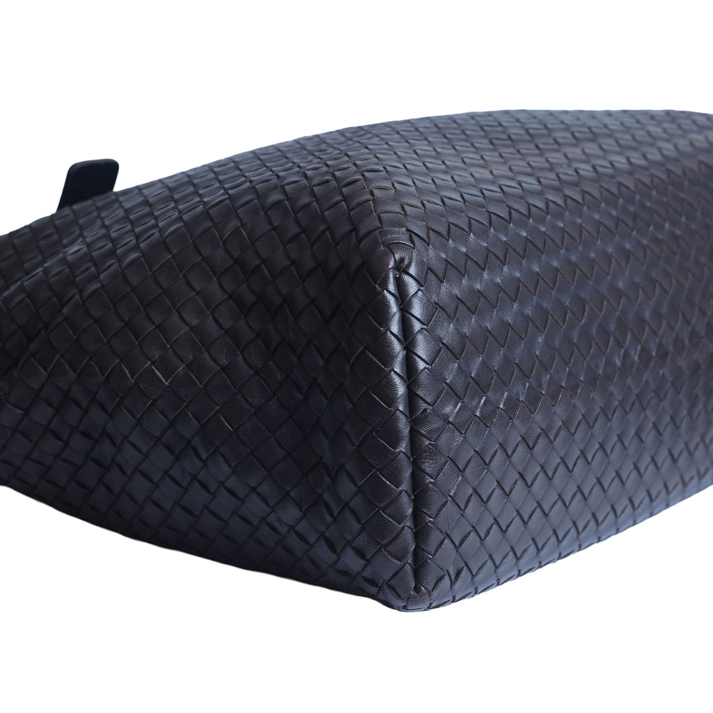 Preloved BOTTEGA VENETA Intrecciato Leather Business Tote Bag Brown | Luxe Again Maison 