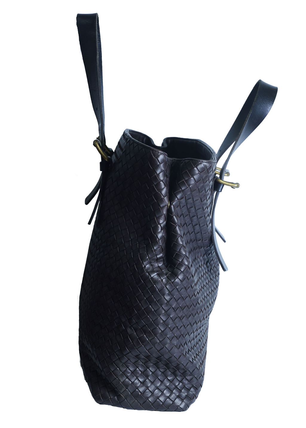 Preloved BOTTEGA VENETA Intrecciato Leather Business Tote Bag Brown | Luxe Again Maison 