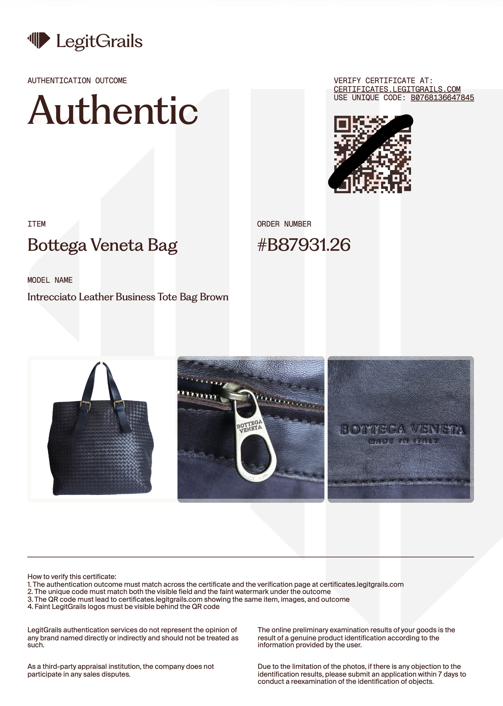 Preloved BOTTEGA VENETA Intrecciato Leather Business Tote Bag Brown | Luxe Again Maison 