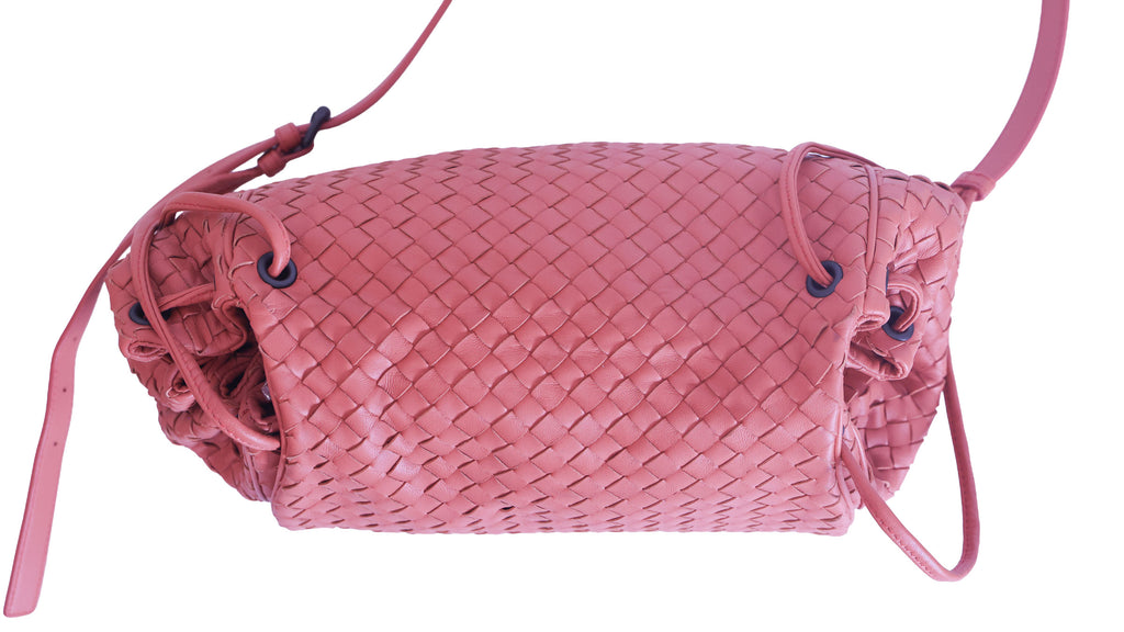 Preloved BOTTEGA VENETA Intrecciato Leather Shoulder Pouch Bag Pink | Luxe Again Maison