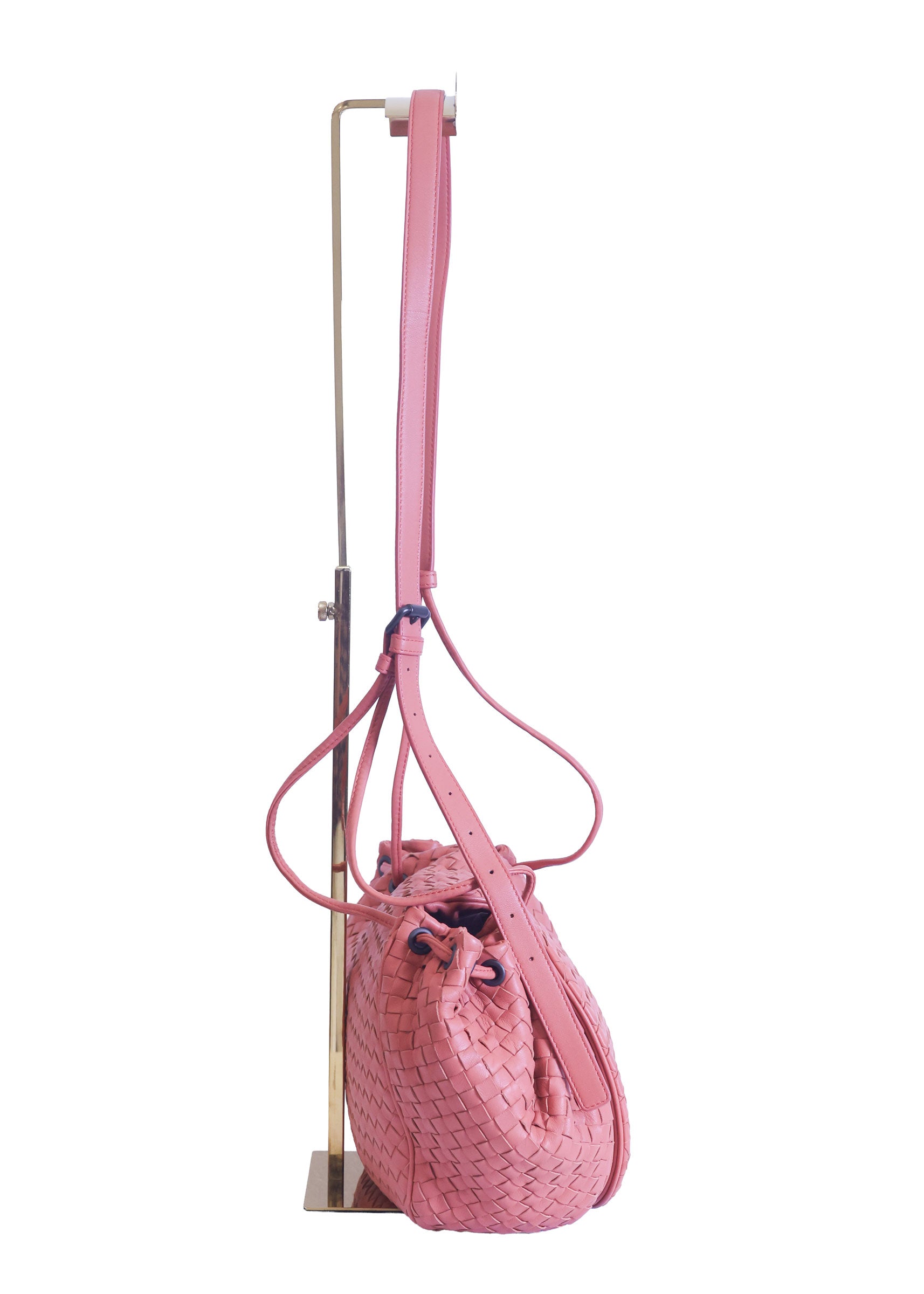 Preloved BOTTEGA VENETA Intrecciato Leather Shoulder Pouch Bag Pink | Luxe Again Maison