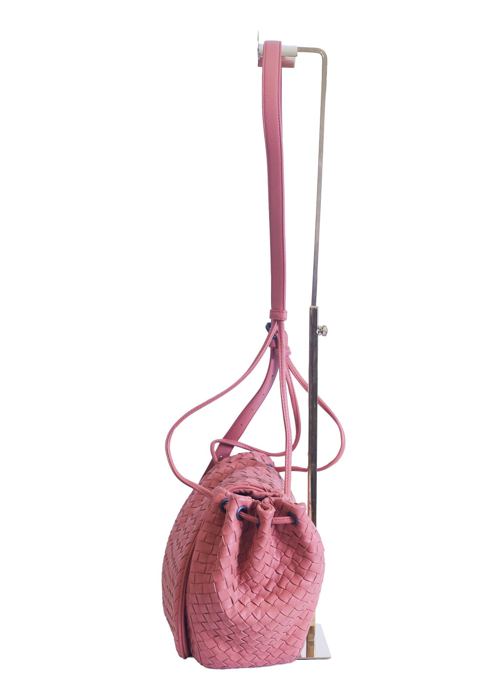 Preloved BOTTEGA VENETA Intrecciato Leather Shoulder Pouch Bag Pink | Luxe Again Maison