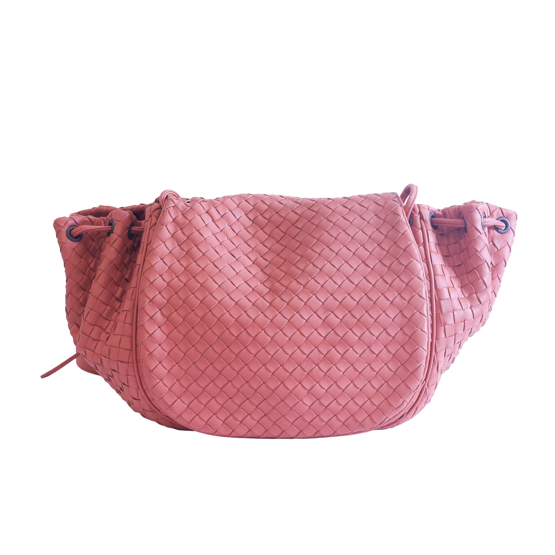 Preloved BOTTEGA VENETA Intrecciato Leather Shoulder Pouch Bag Pink | Luxe Again Maison
