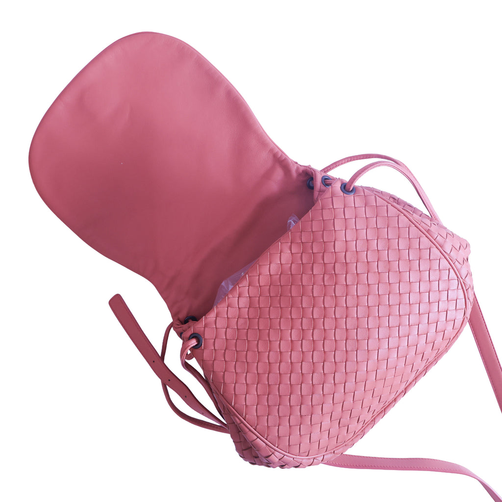Preloved BOTTEGA VENETA Intrecciato Leather Shoulder Pouch Bag Pink | Luxe Again Maison