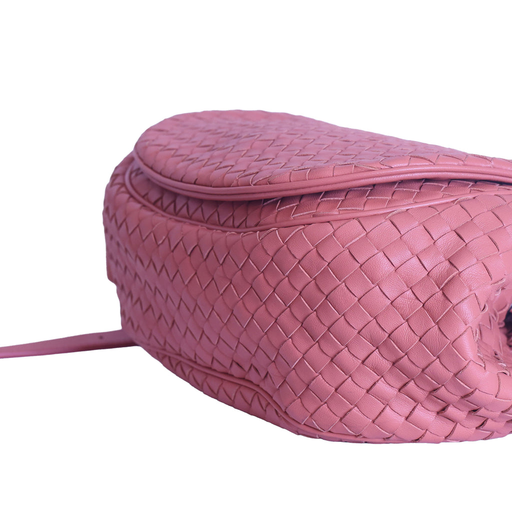 Preloved BOTTEGA VENETA Intrecciato Leather Shoulder Pouch Bag Pink | Luxe Again Maison