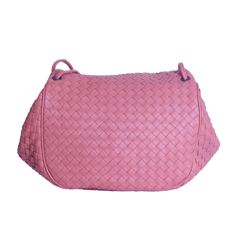 Preloved BOTTEGA VENETA Intrecciato Leather Shoulder Pouch Bag Pink | Luxe Again Maison