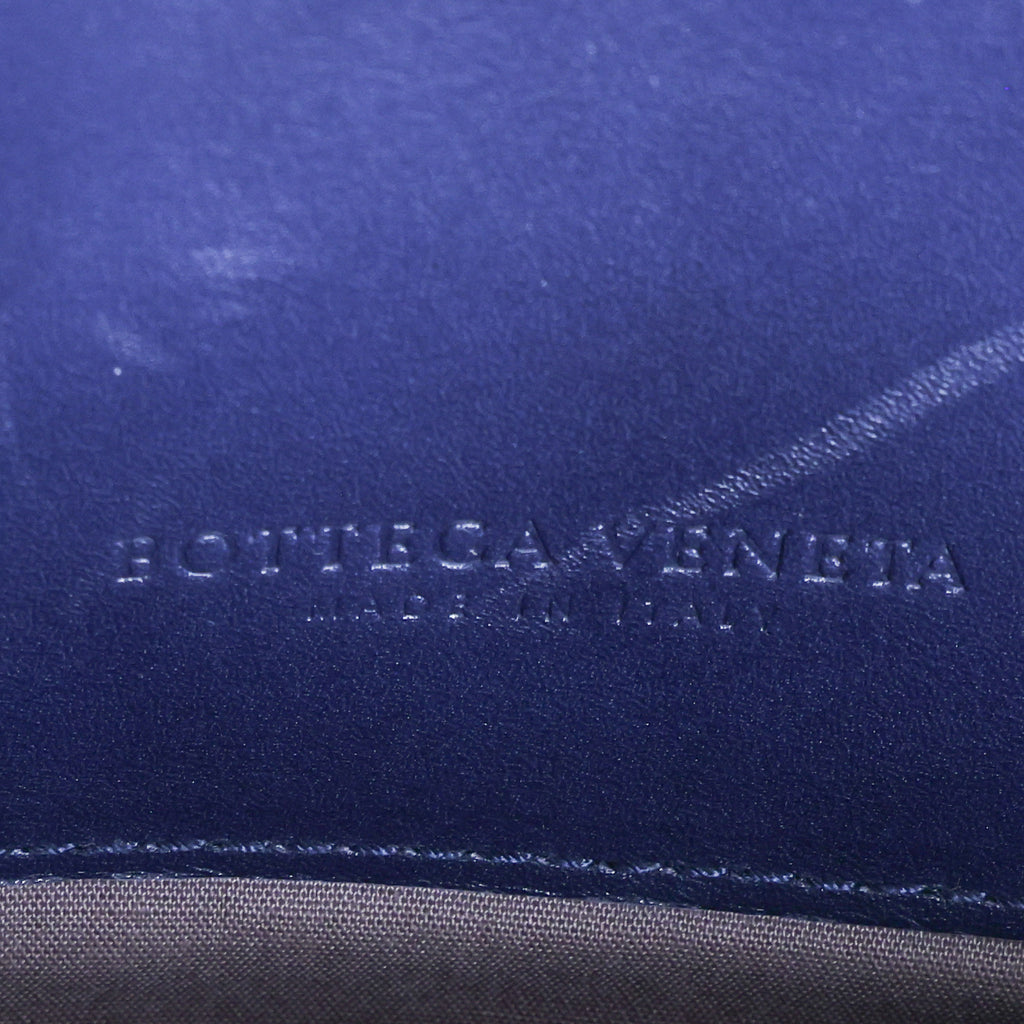 Preloved BOTTEGA VENETA Intrecciato Nappa Leather Briefcase Navy Blue | Luxe Again Maison