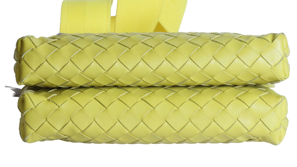 Preloved BOTTEGA VENETA Intrecciato Leather Duo Crossbody Bag Yellow | Luxe Again Maison