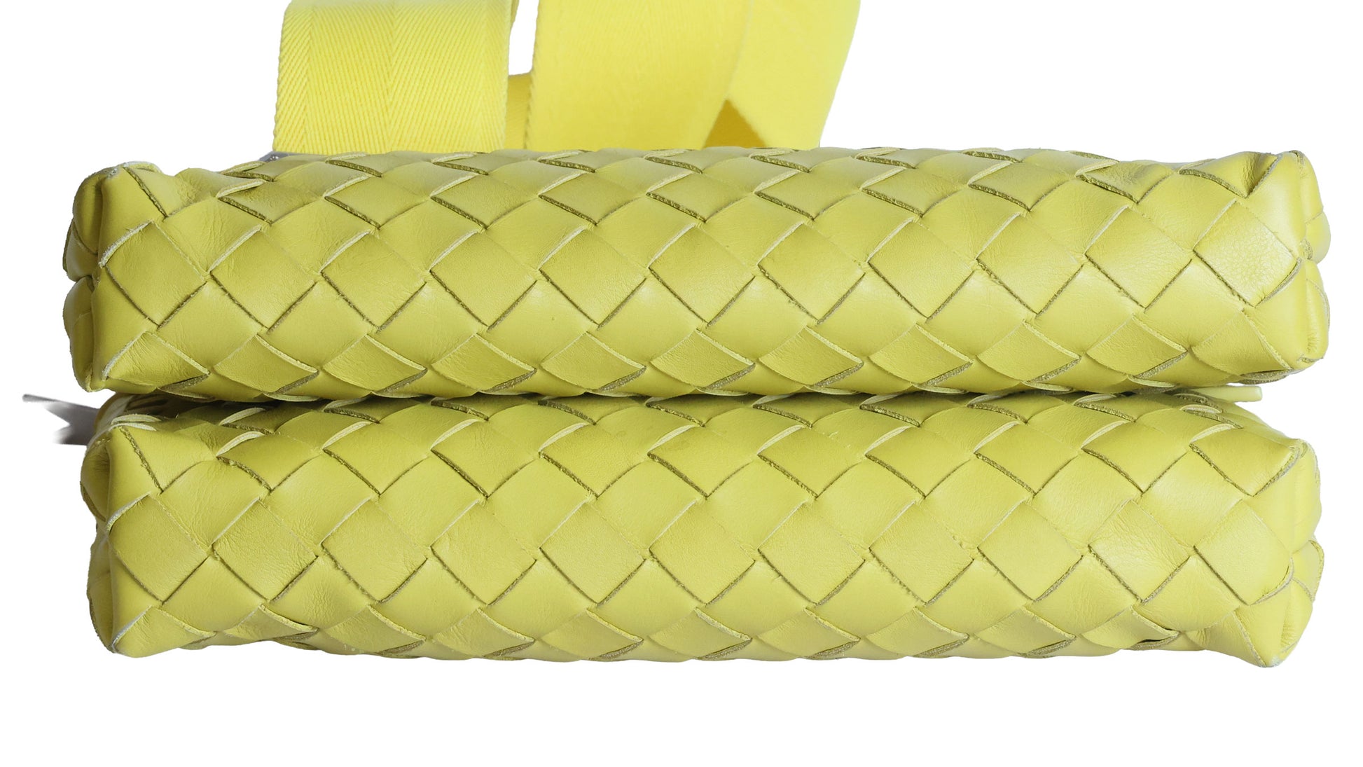 Preloved BOTTEGA VENETA Intrecciato Leather Duo Crossbody Bag Yellow | Luxe Again Maison