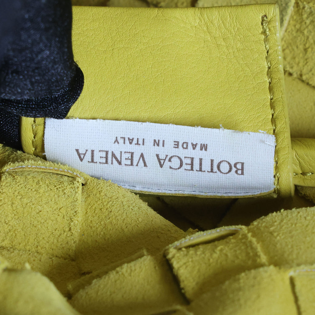Preloved BOTTEGA VENETA Intrecciato Leather Duo Crossbody Bag Yellow | Luxe Again Maison