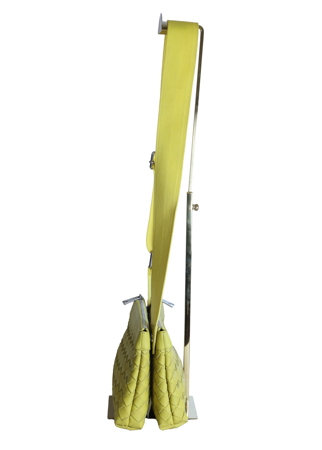 Preloved BOTTEGA VENETA Intrecciato Leather Duo Crossbody Bag Yellow | Luxe Again Maison