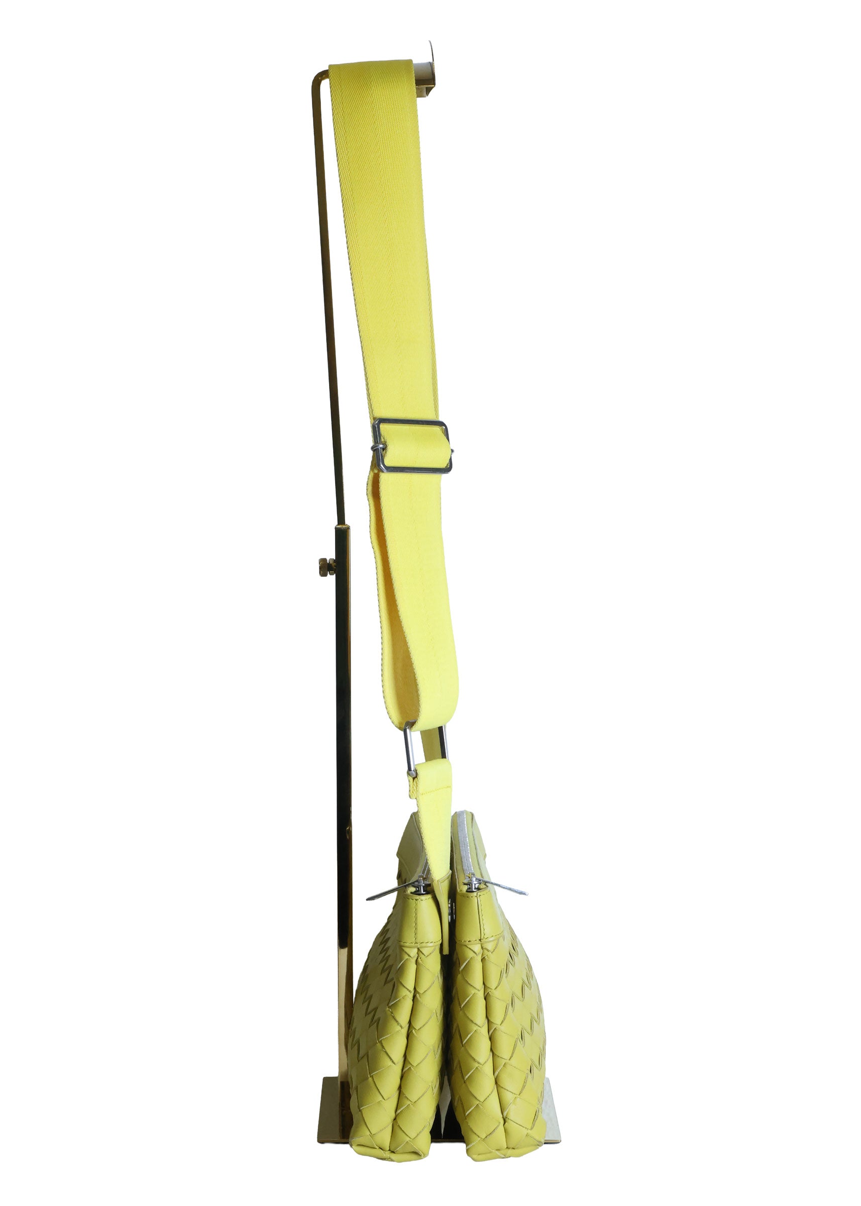 Preloved BOTTEGA VENETA Intrecciato Leather Duo Crossbody Bag Yellow | Luxe Again Maison