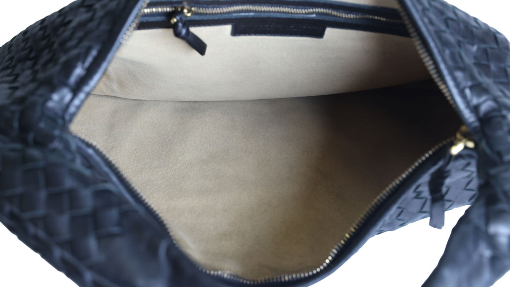 Preloved BOTTEGA VENETA Intrecciato Nappa Leather Hobo Bag Black | Luxe Again Maison