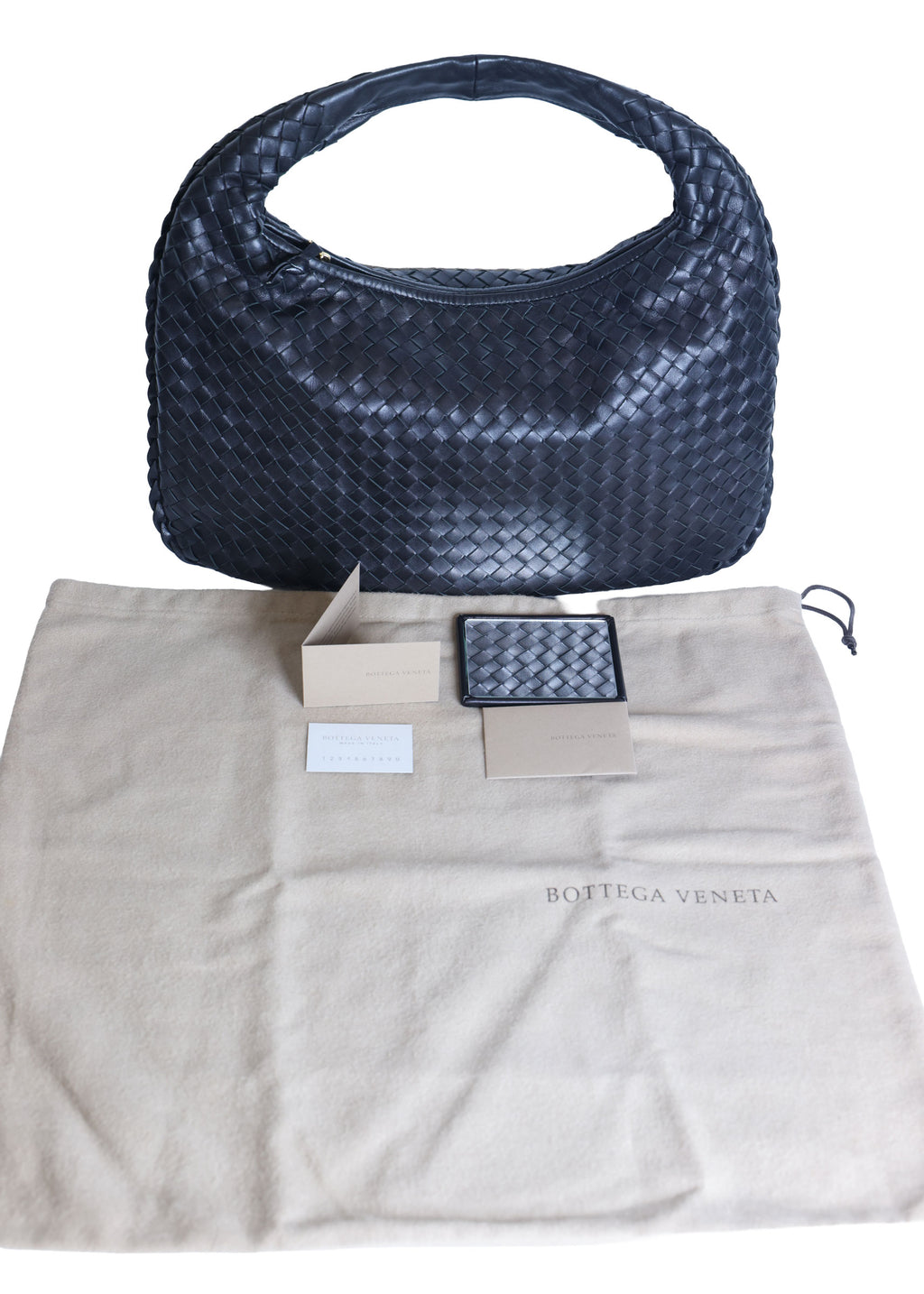 Preloved BOTTEGA VENETA Intrecciato Nappa Leather Hobo Bag Black | Luxe Again Maison