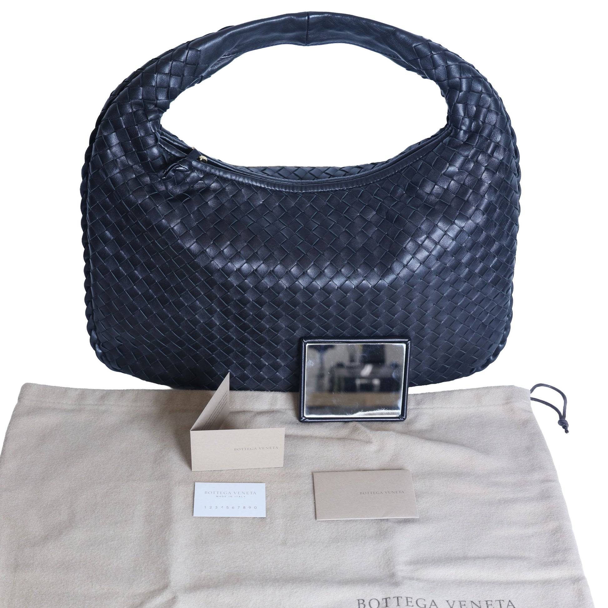 Preloved BOTTEGA VENETA Intrecciato Nappa Leather Hobo Bag Black | Luxe Again Maison