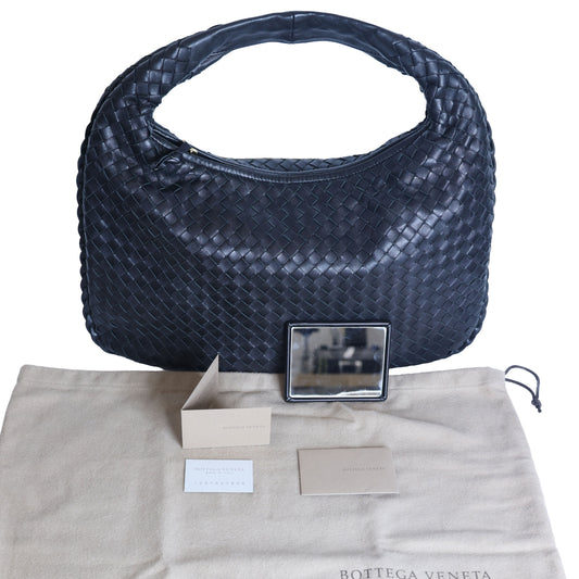 Preloved BOTTEGA VENETA Intrecciato Nappa Leather Hobo Bag Black | Luxe Again Maison