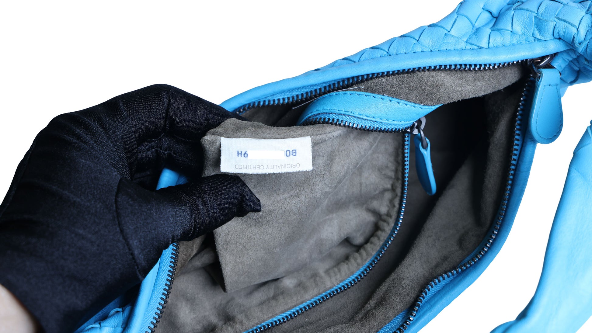 Preloved BOTTEGA VENETA Intrecciato Nappa Leather Hobo Bag Blue | Luxe Again Maison