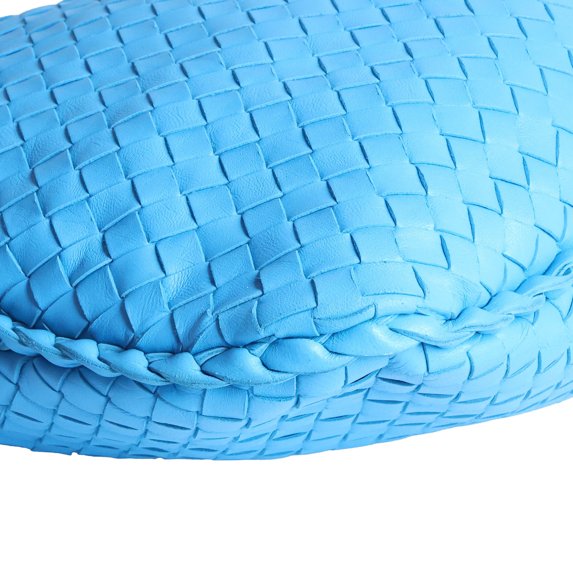 Preloved BOTTEGA VENETA Intrecciato Nappa Leather Hobo Bag Blue | Luxe Again Maison