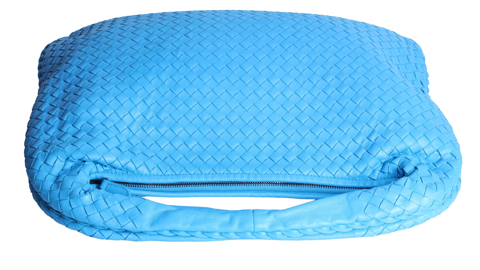 Preloved BOTTEGA VENETA Intrecciato Nappa Leather Hobo Bag Blue | Luxe Again Maison