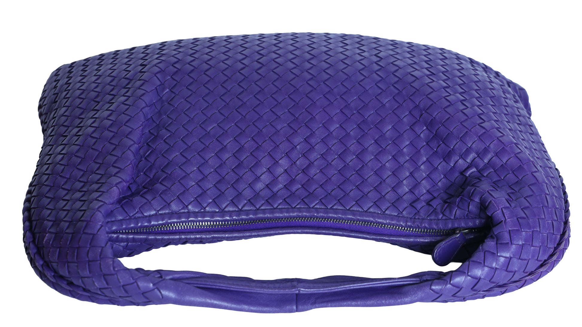Preloved BOTTEGA VENETA Intrecciato Nappa Leather Hobo Shoulder Bag Purple | Luxe Again Maison