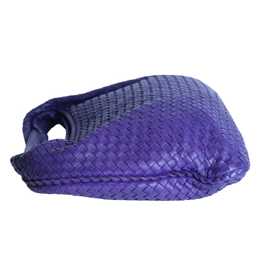 Preloved BOTTEGA VENETA Intrecciato Nappa Leather Hobo Shoulder Bag Purple | Luxe Again Maison