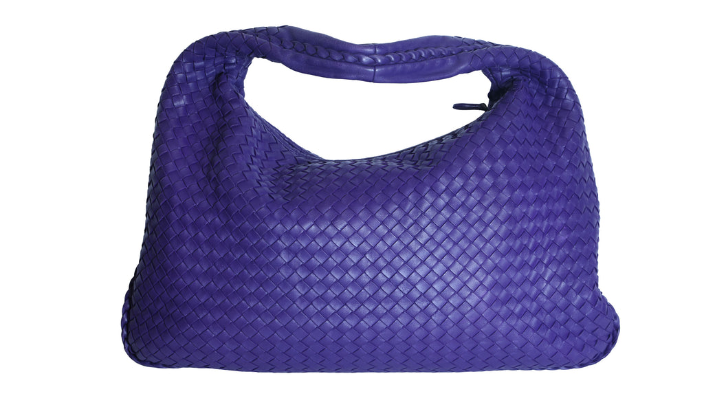 Preloved BOTTEGA VENETA Intrecciato Nappa Leather Hobo Shoulder Bag Purple | Luxe Again Maison